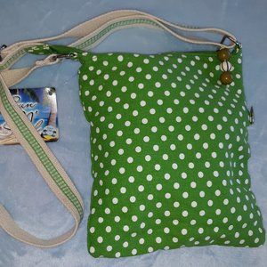Sun N Sand Green Polka Dot Crossbody Bag NWT